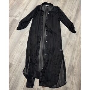Striped maxi shirt dress size‎ large